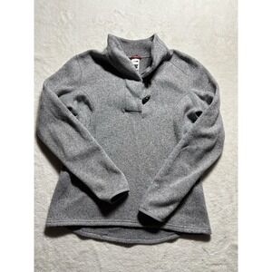 The North Face Sweater Women's Size Large Loop Button Winter Warm Sweater